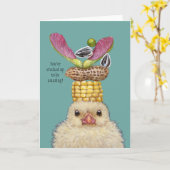 Jojo de peep-kaart kaart (Gele Bloem)