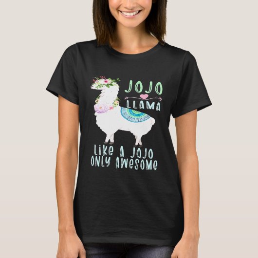 Jojollama als een jojo die alleen Llama Jojo Gewel T-shirt (Voorkant)