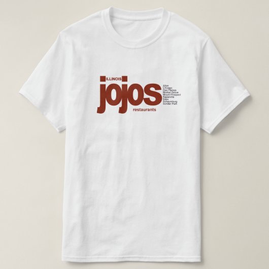 Jojos Restaurants in Illinois T-shirt (Design voorkant)