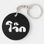 Jok (Thai Rice Porridge / Congee) Pun Wordplay Sleutelhanger (Achterkant)