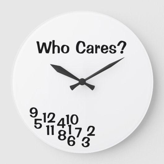 Joke Clock Jumked Numbers Joke Clock Grote Klok (Voorkant)