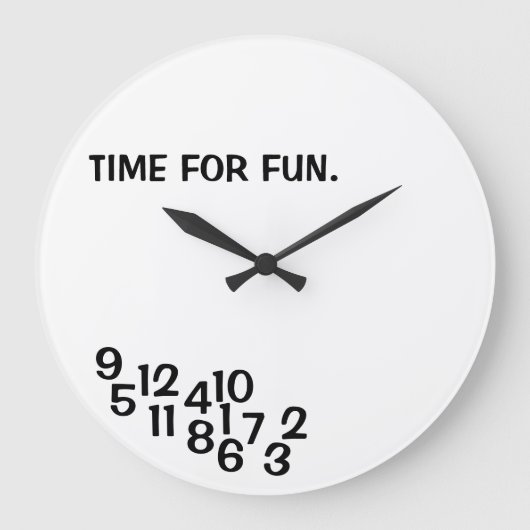 Joke Clock Jumked Numbers Joke Clock Grote Klok (Voorkant)