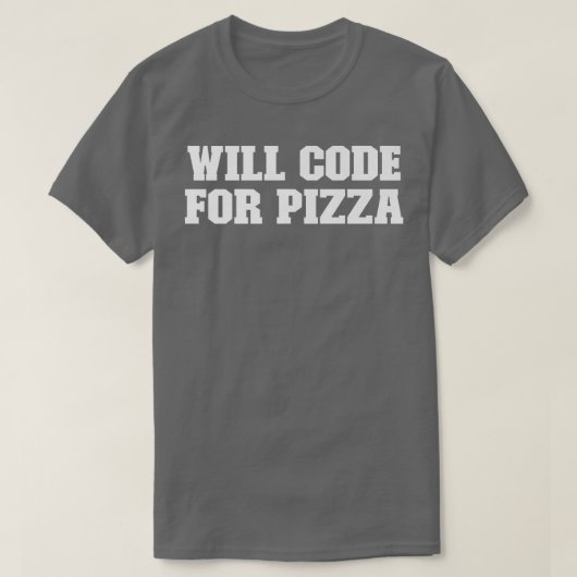 Joke Funny Dad, zal code voor Pizza geven T-shirt (Design voorkant)