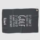 Joke Golf Gifts Funny Humorous Novelty Gag Golfer Golfhanddoek (Horizontaal)