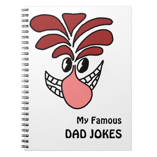 Joke Keeper Funny Face Verwisselbare tekst Notitieboek (Voorkant)