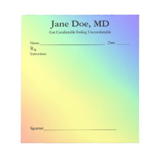 Joke prescription rainbow pad - 5.5" x 6" Notepad Notitieblok
