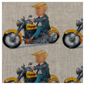 Joke President Donald tramp biker - memen Stof (Close Up)