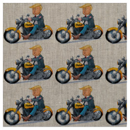 Joke President Donald tramp biker - memen Stof