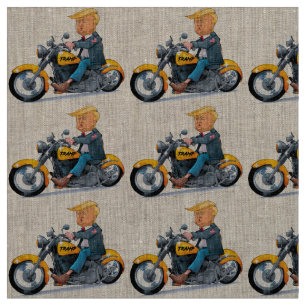 Joke President Donald tramp biker - memen Stof
