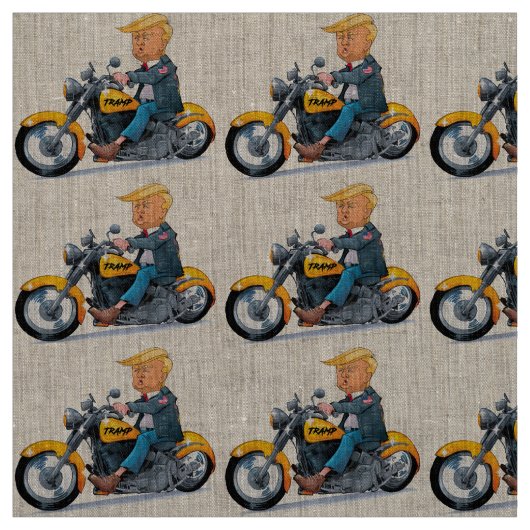 Joke President Donald tramp biker - memen Stof (Swatch)