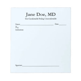 Joke recept pad - 5,5 "x 6" Notitieblok Blauw