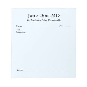 Joke recept pad - 5,5 "x 6" Notitieblok Blauw