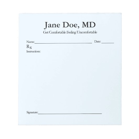 Joke recept pad - 5,5 "x 6" Notitieblok Blauw (Voorkant)