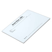 Joke recept pad - 8,5 "x 11" Notitieblok Blauw (Schuin)
