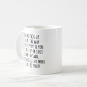 Joke Shut The F*ck Up Swear Mok Shut F*ck Mountain (Voorkant links)