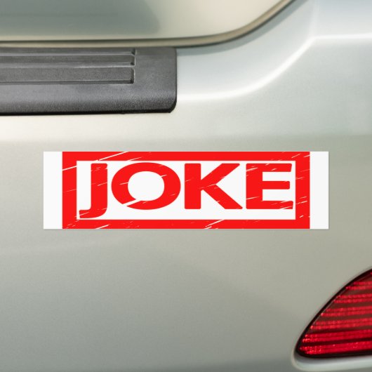 Joke Stamp Bumpersticker (Op auto)