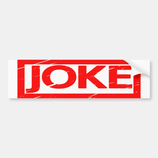 Joke Stamp Bumpersticker (Voorkant)