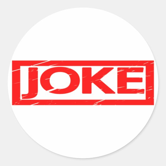 Joke Stamp Ronde Sticker (Voorkant)