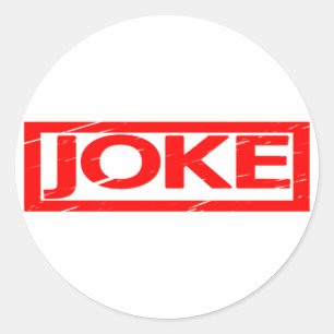 Joke Stamp Ronde Sticker