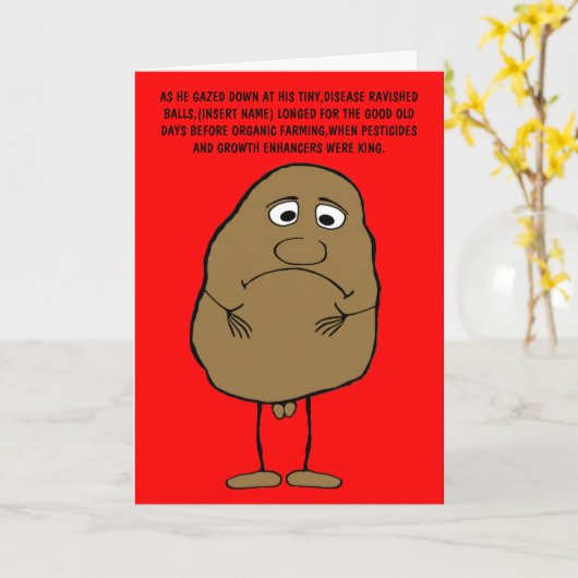 Joke verjaardag kaart (Gele Bloem)