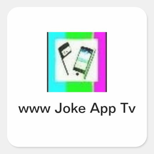 jokeAppTv Vierkante Sticker (Voorkant)