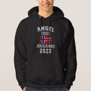 Jökelfjord 2023 Angel Tour naar Noorwegen met vlag Hoodie