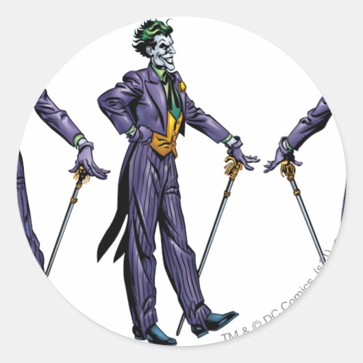 Joker - Alle kanten Ronde Sticker (Voorkant)