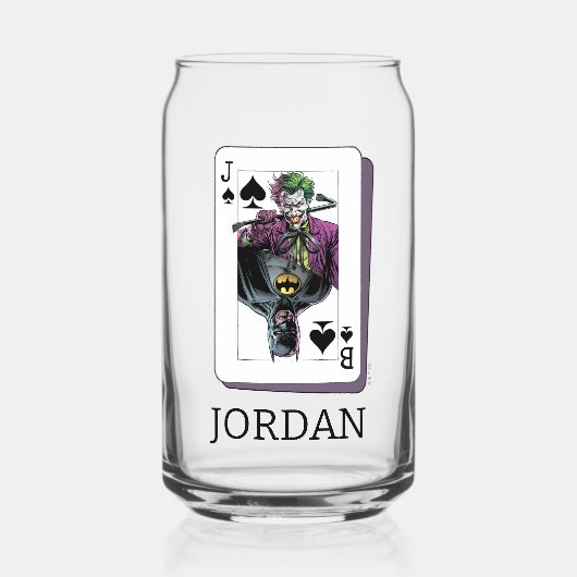 Joker and Batman Spade Playing Card Illustration Blikvorm Glas (Voorkant)