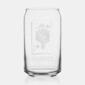 Joker and Batman Spade Playing Card Illustration Blikvorm Glas (Achterkant)