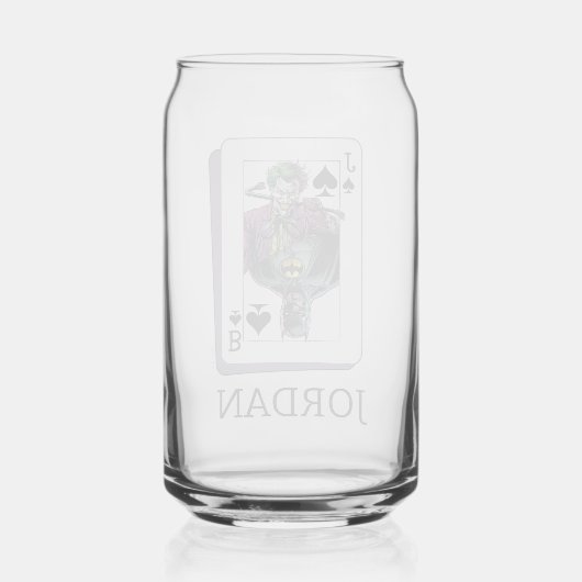 Joker and Batman Spade Playing Card Illustration Blikvorm Glas (Achterkant)