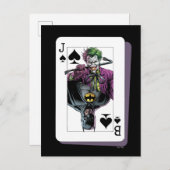 Joker and Batman Spade Playing Card Illustration Briefkaart (Voorkant / Achterkant)