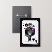 Joker and Batman Spade Playing Card Illustration Button (Voorkant / Achterkant)