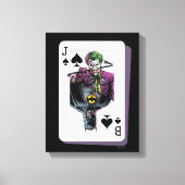 Joker and Batman Spade Playing Card Illustration Canvas Afdruk (Voorkant)
