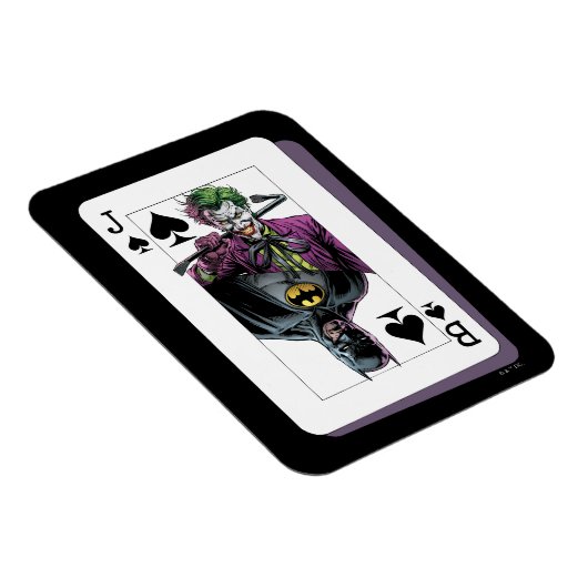 Joker and Batman Spade Playing Card Illustration Magneet (Rechterzijde)