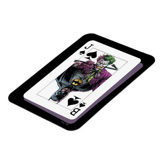 Joker and Batman Spade Playing Card Illustration Magneet (Linkerzijde)