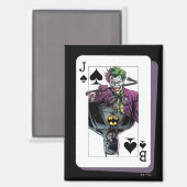 Joker and Batman Spade Playing Card Illustration Magneet (Voorkant / Achterkant)