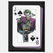 Joker and Batman Spade Playing Card Illustration Magneet (Voorkant)