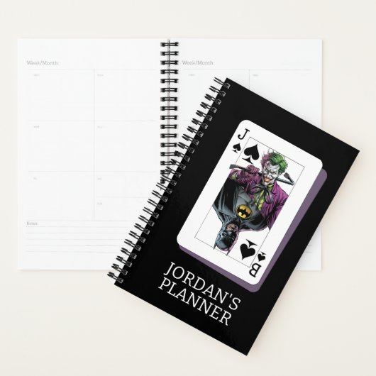 Joker and Batman Spade Playing Card Illustration Planner (Display)