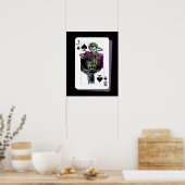 Joker and Batman Spade Playing Card Illustration Poster (Keuken)