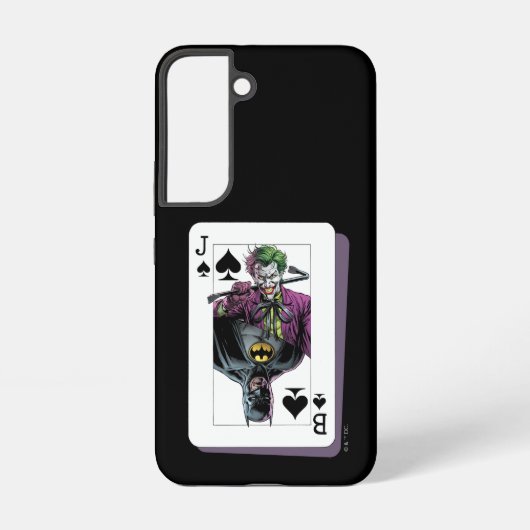 Joker and Batman Spade Playing Card Illustration Samsung Galaxy Hoesje (Achterkant)