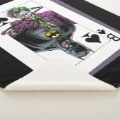 Joker and Batman Spade Playing Card Illustration Sherpa Deken (3/4)
