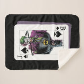 Joker and Batman Spade Playing Card Illustration Sherpa Deken (Voorkant (horizontaal))