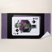 Joker and Batman Spade Playing Card Illustration Strandlaken (Voorkant)