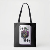 Joker and Batman Spade Playing Card Illustration Tote Bag (Voorkant)