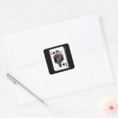 Joker and Batman Spade Playing Card Illustration Vierkante Sticker (Envelop)