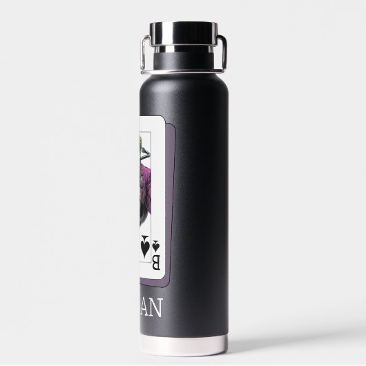 Joker and Batman Spade Playing Card Illustration Waterfles (Achterkant)