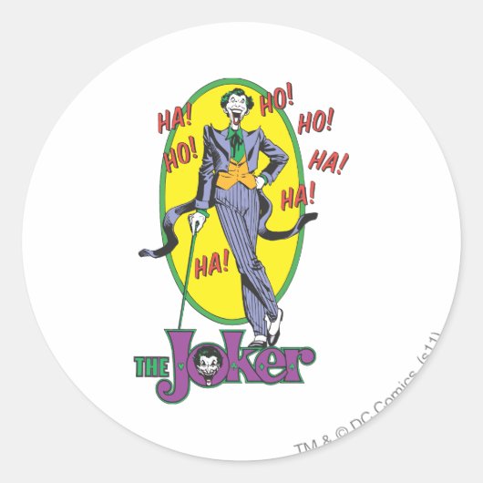 Joker Cackles 2 Ronde Sticker (Voorkant)