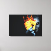 joker cartoon Premium Wrapped Canvas (gloss) (Voorkant)