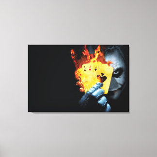 joker cartoon Premium Wrapped Canvas (Gloss) Afdruk