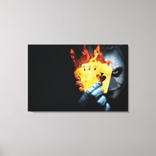 joker cartoon Premium Wrapped Canvas (Gloss) Afdruk (Voorkant)